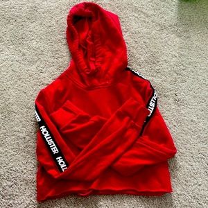 Hollister Red crop top sweater size S. Like new